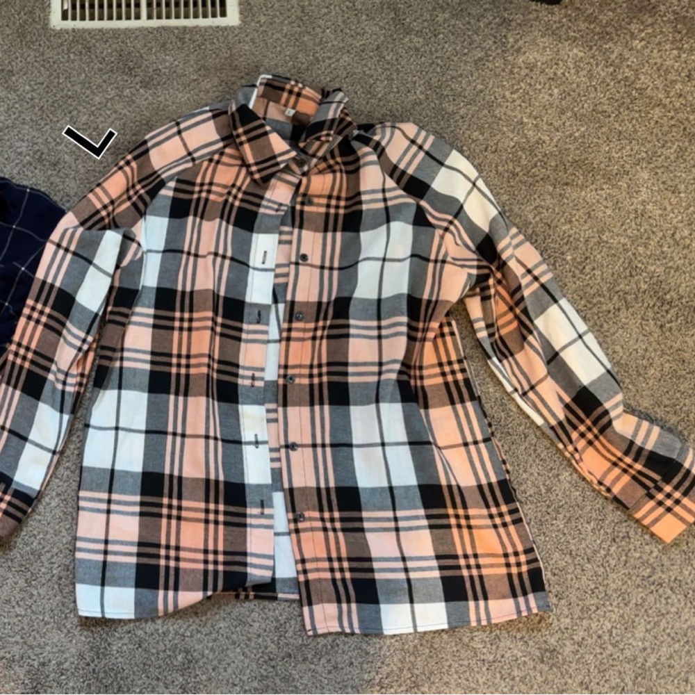 Orange white flannel